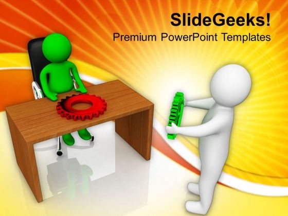 3d Man Holding Gear PowerPoint Templates Ppt Backgrounds For Slides 0713 3d Man Holding Gear PowerPoint Templates Ppt Backgrounds For Slides 0713