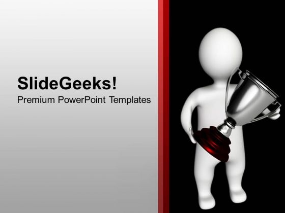 3d Man Holding Trophy Winner PowerPoint Templates Ppt Backgrounds For Slides 0113 3d Man Holding Trophy Winner PowerPoint Templates Ppt Backgrounds For Slides 0113
