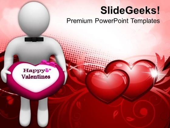 3d Man Offering Chocolate Treat PowerPoint Templates Ppt Backgrounds For Slides 0213