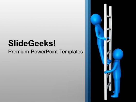 3d Man On Ladder Of Success PowerPoint Templates Ppt Backgrounds For Slides 0613 3d Man On Ladder Of Success PowerPoint Templates Ppt Backgrounds For Slides 0613