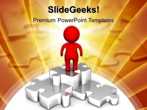 3d Man On Puzzle Podium Business PowerPoint Templates And PowerPoint Themes 1012 3d Man On Puzzle Podium Business PowerPoint Templates And PowerPoint Themes 1012