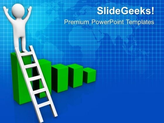 3d Man On Success Graph PowerPoint Templates Ppt Backgrounds For Slides 0813 3d Man On Success Graph PowerPoint Templates Ppt Backgrounds For Slides 0813