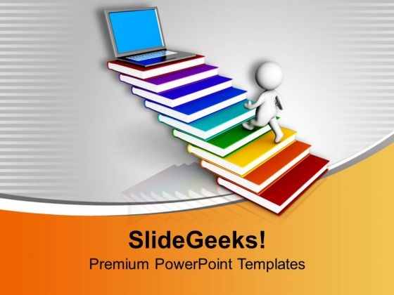3d Man Running To Reach Laptop PowerPoint Templates Ppt Backgrounds For Slides 0213 3d Man Running To Reach Laptop PowerPoint Templates Ppt Backgrounds For Slides 0213