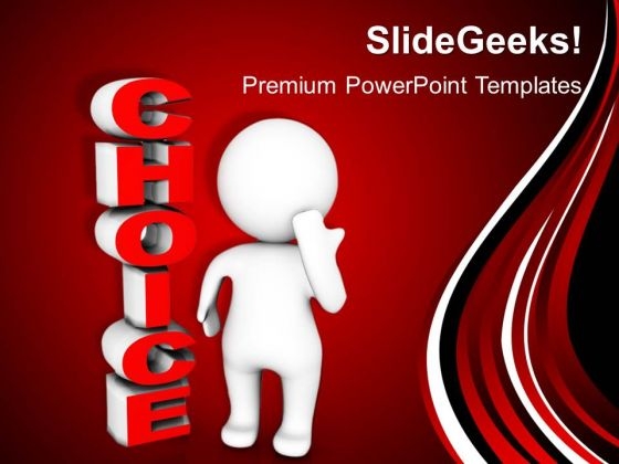 3d Man Standing Beside The Word Choice PowerPoint Templates And PowerPoint Themes 1012 3d Man Standing Beside The Word Choice PowerPoint Templates And PowerPoint Themes 1012