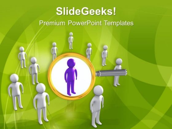3d Man Under Magnifying Glass PowerPoint Templates Ppt Backgrounds For Slides 0713 3d Man Under Magnifying Glass PowerPoint Templates Ppt Backgrounds For Slides 0713