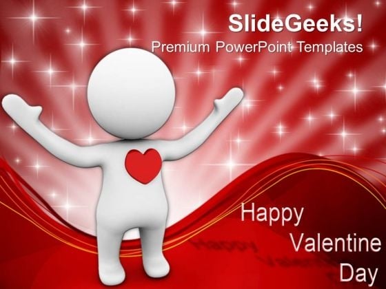 3d Man With A Red Heart Concept Of Love PowerPoint Templates Ppt Backgrounds For Slides 0213 3d Man With A Red Heart Concept Of Love PowerPoint Templates Ppt Backgrounds For Slides 0213