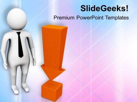 3d Man With Exclamation Mark PowerPoint Templates Ppt Backgrounds For Slides 0813 3d Man With Exclamation Mark PowerPoint Templates Ppt Backgrounds For Slides 0813