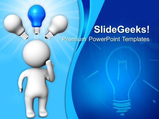3d Man With Idea Bulb Business PowerPoint Templates And PowerPoint Themes 0812 3d Man With Idea Bulb Business PowerPoint Templates And PowerPoint Themes 0812