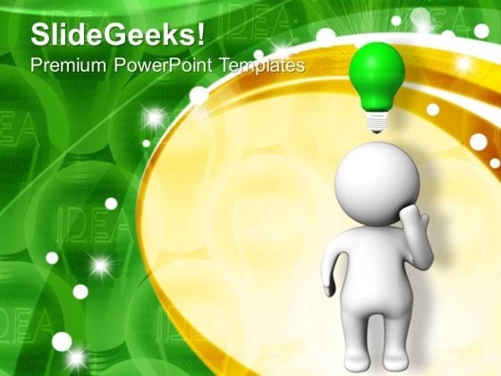 3d Man With Light Bulb PowerPoint Templates And PowerPoint Themes 1012 3d Man With Light Bulb PowerPoint Templates And PowerPoint Themes 1012