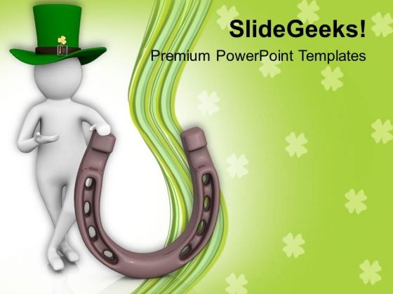 3d Man With Luck Of Irish Celebration PowerPoint Templates Ppt Backgrounds For Slides 0313 3d Man With Luck Of Irish Celebration PowerPoint Templates Ppt Backgrounds For Slides 0313