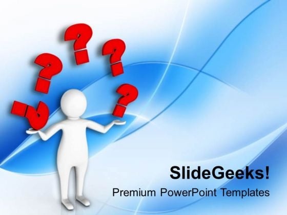 3d Man With Many Red Questions PowerPoint Templates Ppt Backgrounds For Slides 0813 3d Man With Many Red Questions PowerPoint Templates Ppt Backgrounds For Slides 0813