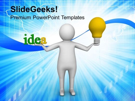 3d Man With New Idea PowerPoint Templates Ppt Backgrounds For Slides 0813 3d Man With New Idea PowerPoint Templates Ppt Backgrounds For Slides 0813