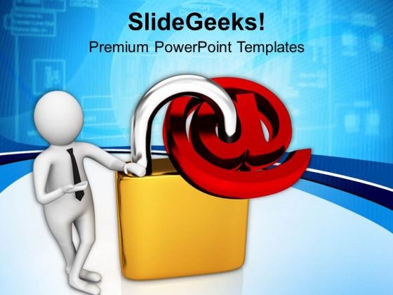 3d Man With Padlock PowerPoint Templates Ppt Backgrounds For Slides 0713 3d Man With Padlock PowerPoint Templates Ppt Backgrounds For Slides 0713