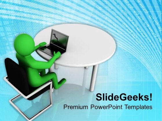 3d Man Working On Computer PowerPoint Templates Ppt Backgrounds For Slides 0813 3d Man Working On Computer PowerPoint Templates Ppt Backgrounds For Slides 0813