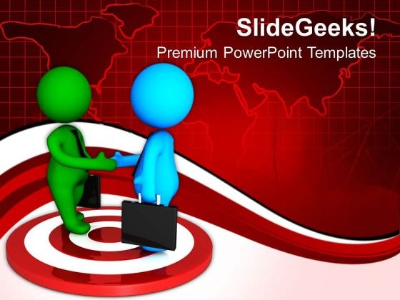 3d Men Business Handshake On Target PowerPoint Templates Ppt Backgrounds For Slides 0713 3d Men Business Handshake On Target PowerPoint Templates Ppt Backgrounds For Slides 0713