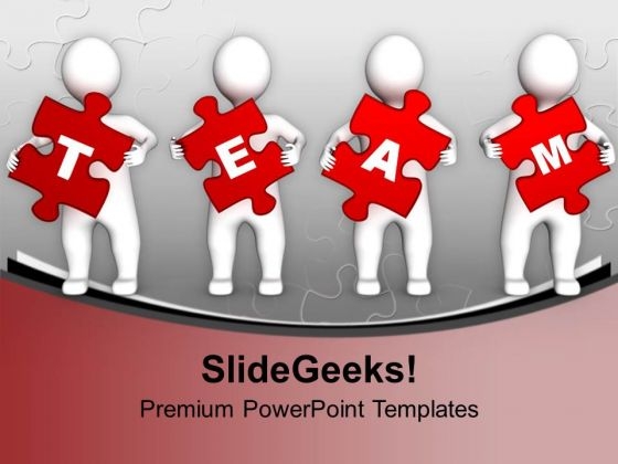 3d Men Red Puzzle Pieces Team PowerPoint Templates Ppt Backgrounds For Slides 0213 3d Men Red Puzzle Pieces Team PowerPoint Templates Ppt Backgrounds For Slides 0213