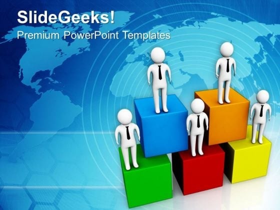 3d Men Standing On Cubes PowerPoint Templates Ppt Backgrounds For Slides 0713 3d Men Standing On Cubes PowerPoint Templates Ppt Backgrounds For Slides 0713