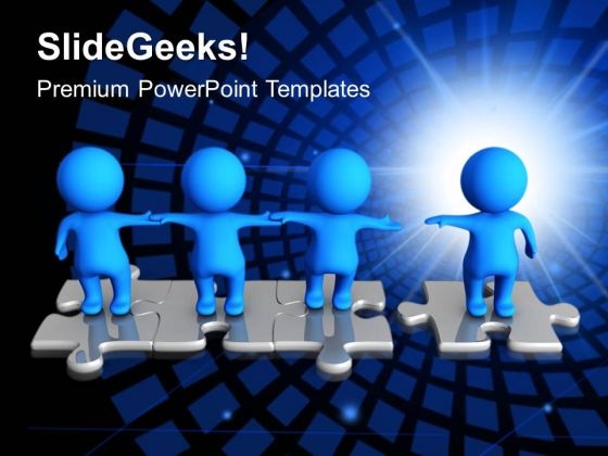 3d Men Standing On Puzzles Teamwork PowerPoint Templates And PowerPoint Themes 1012 3d Men Standing On Puzzles Teamwork PowerPoint Templates And PowerPoint Themes 1012