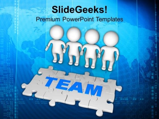 3d Men Together With Word Team PowerPoint Templates Ppt Backgrounds For Slides 0713