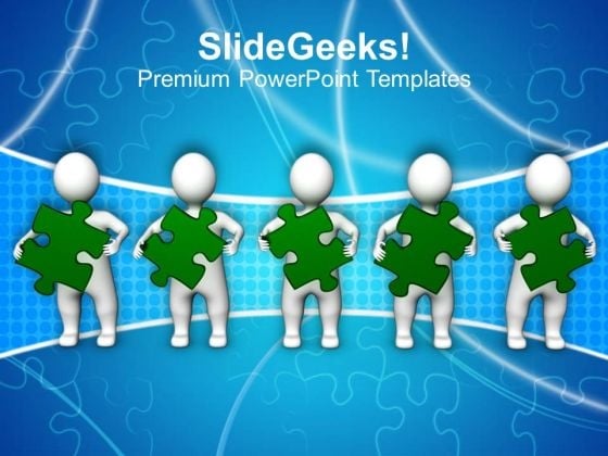 3d Men With Green Puzzle Teamwork PowerPoint Templates Ppt Backgrounds For Slides 1212 3d Men With Green Puzzle Teamwork PowerPoint Templates Ppt Backgrounds For Slides 1212