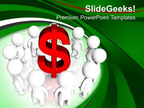 3d People Around Dollar Sign Leadership PowerPoint Templates And PowerPoint Themes 1012 3d People Around Dollar Sign Leadership PowerPoint Templates And PowerPoint Themes 1012