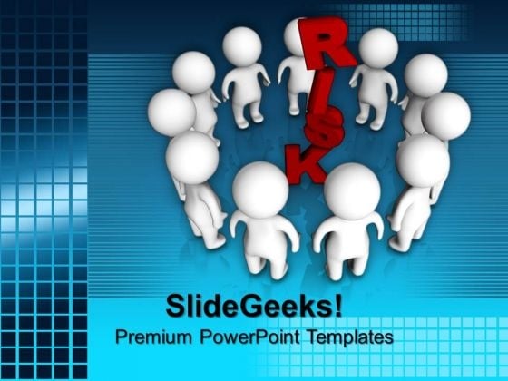 3d People Around Risk Leadership PowerPoint Templates And PowerPoint Themes 1012 3d People Around Risk Leadership PowerPoint Templates And PowerPoint Themes 1012