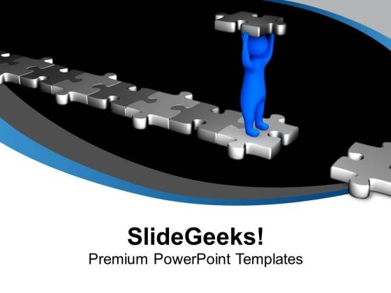 3d Puzzle Bridge Man With Solution PowerPoint Templates Ppt Backgrounds For Slides 0413 3d Puzzle Bridge Man With Solution PowerPoint Templates Ppt Backgrounds For Slides 0413