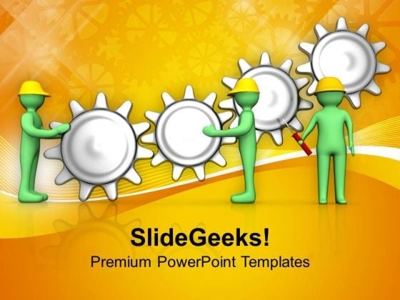 3d Workers Team Adjusting Gears PowerPoint Templates Ppt Backgrounds For Slides 0813 3d Workers Team Adjusting Gears PowerPoint Templates Ppt Backgrounds For Slides 0813