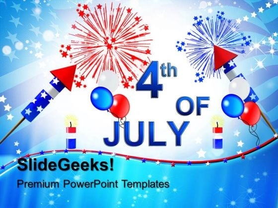 4th July Celebrations Fireworks PowerPoint Templates And PowerPoint Themes 0612
