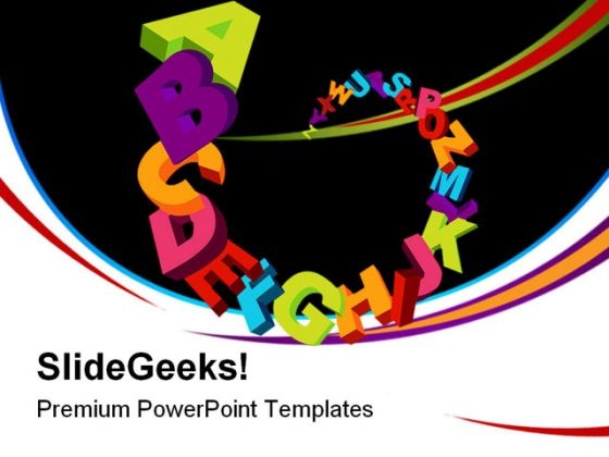 A To Z Alphabets Education PowerPoint Templates And PowerPoint Backgrounds 0611 A To Z Alphabets Education PowerPoint Templates And PowerPoint Backgrounds 0611
