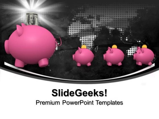 A Unit Of Piggy Banks Leadership PowerPoint Templates And PowerPoint Themes 0912 A Unit Of Piggy Banks Leadership PowerPoint Templates And PowerPoint Themes 0912