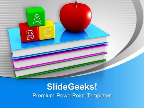 Abc Blocks On Books Apple Future PowerPoint Templates Ppt Backgrounds For Slides 0213