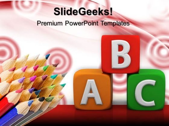 Abc Blocks With Pencils Education PowerPoint Templates And PowerPoint Themes 0512 Abc Blocks With Pencils Education PowerPoint Templates And PowerPoint Themes 0512