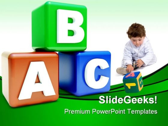 Abc Colored Blocks Education PowerPoint Templates And PowerPoint Backgrounds 0511