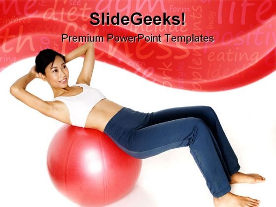 Abdominal Crunch Health PowerPoint Background And Template 1210 Abdominal Crunch Health PowerPoint Background And Template 1210