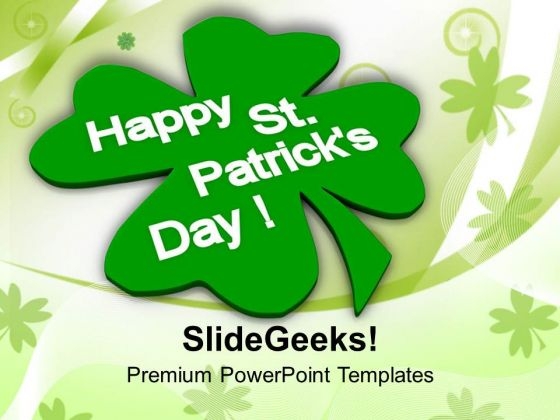 Abstract Background Of St Patricks Day PowerPoint Templates Ppt Backgrounds For Slides 0313