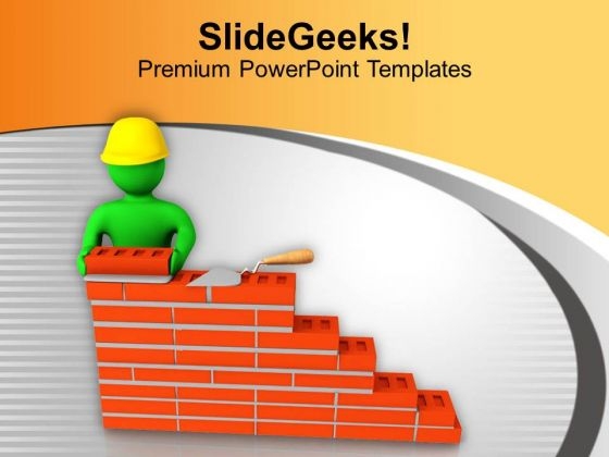Abstract Background With Wall Building By Man PowerPoint Templates Ppt Backgrounds For Slides 0613 Abstract Background With Wall Building By Man PowerPoint Templates Ppt Backgrounds For Slides 0613
