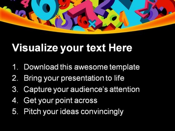Abstract Numbers Education Powerpoint Templates And Powerpoint Backgrounds 0411 Powerpoint Themes