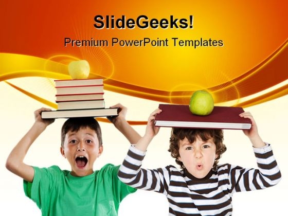 Adorable Children Education PowerPoint Backgrounds And Templates 1210