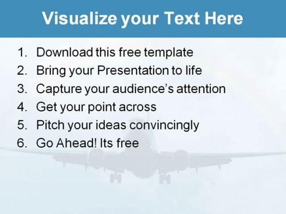 Dream Airliner PowerPoint Template with Rainbow ideas good