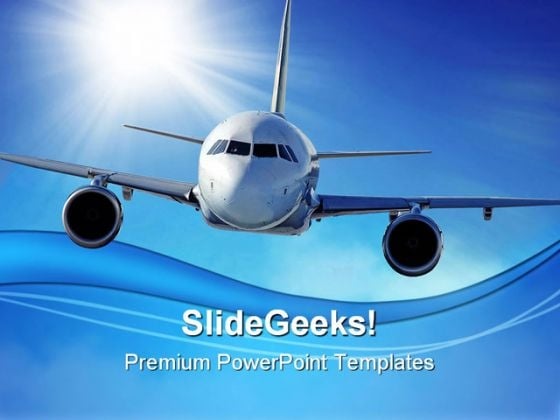 Airplane Transportation PowerPoint Themes And PowerPoint Slides 0511