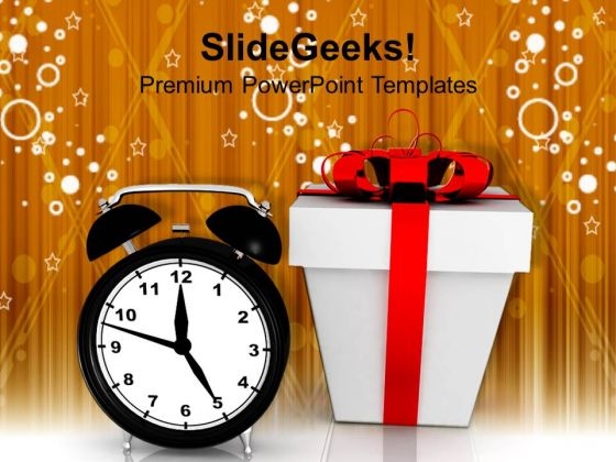 Alarm Clock And Gift Box Christmas Festival PowerPoint Templates And PowerPoint Themes 1112 Alarm Clock And Gift Box Christmas Festival PowerPoint Templates And PowerPoint Themes 1112