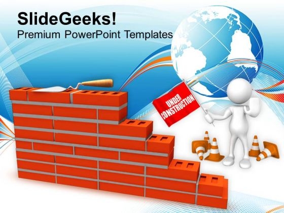 Always Be Careful On Underconstruction Site PowerPoint Templates Ppt Backgrounds For Slides 0613