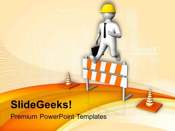 Always Be Carefull On Construction Site PowerPoint Templates Ppt Backgrounds For Slides 0613