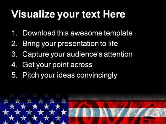 Ameri Flag Symbol PowerPoint Template 1110 ideas pre designed