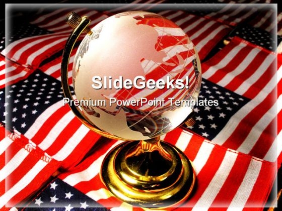 Ameri Globe PowerPoint Template 1110 Ameri Globe PowerPoint Template 1110