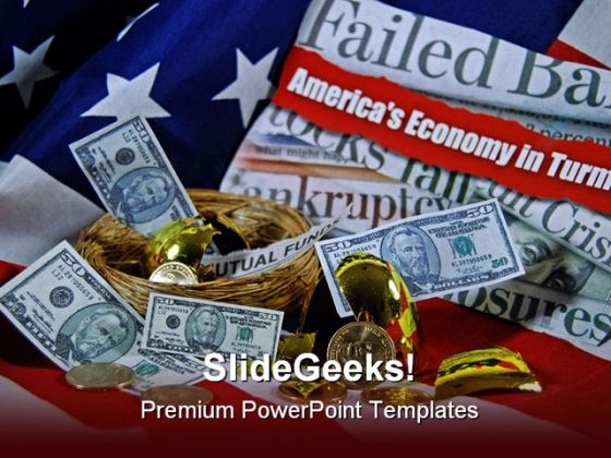 america economy globe powerpoint template 1110 title