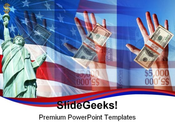 America Economy People PowerPoint Template 1110 America Economy People PowerPoint Template 1110