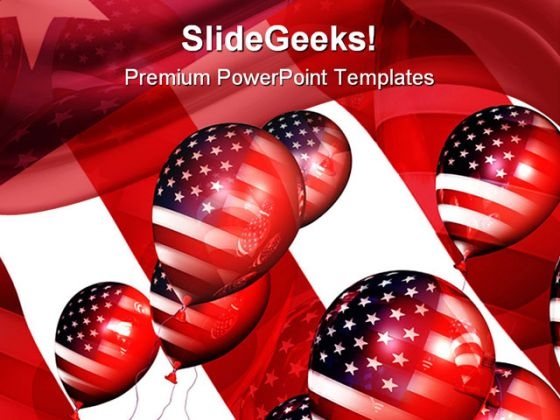 American Balloons01 Festival PowerPoint Template 1010 American Balloons01 Festival PowerPoint Template 1010