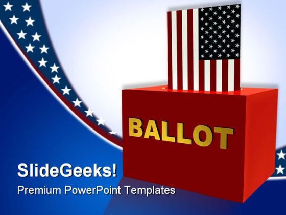 American Ballot Box Government PowerPoint Templates And PowerPoint Backgrounds 0411 American Ballot Box Government PowerPoint Templates And PowerPoint Backgrounds 0411